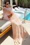 Pink Gingham Maxi Women's Skirt Mg2858 - 2