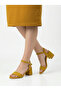 Mustard Luxury Suede Single Strap Heel Height 5.0 - 3