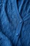 Cobalt Blue V-Neck Openwork 100% Organic Cotton Women's Knitwear Cardigan - 4