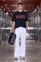 Atlanta Men's 100% Cotton Short Sleeve Navy Blue T-Shirt with Print Detail - 4