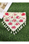 Cute Mushroom Pattern Knitted Triangle Bandana - Summer Beach Vacation Perforated Mesh Hair Bandana - 5