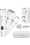 Bikini Trimmer for Women, 3-in-1 Painless Electric Razor for Pubic Hair, Waterproof Cordless Lady Shaver with LED Light, Travel Pouch & Easy Cleaning