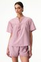 Women's Cotton Lounge Petal Shorts Sleeve Tank & Shorts Set - Rose