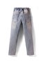 جينز منسوج كامل الطول بلون واحد - أزرق فاتح - 3