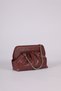 Heybes Women's Burgundy Vegan Leather Drawstring Design Modern Handbag with Magnetic Mechanism - 2