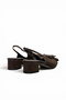 Women's Low Heeled Shoes Brown Daily Beaded Bow New Season Flat D351 - 9