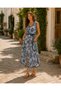 Blue Color Defne Muslin Dress