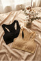 Women's 2-Pack Cotton Padded Sports Bra Swimmer Model Half Athlete Bustier Set