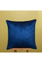 Navy Blue Velvet Cushion Cover Textured Decorative Stylish Modern Design - 2