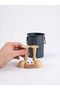 Cute and Funny Desktop Pen Holder with Metal Body - Black - 3