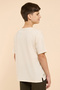 Textured T-Shirt with Henley Neck and Short Sleeves - 6