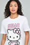 Hello Kitty Print T-Shirt with Crew Neck and Short Sleeves - 4