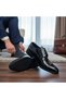 Men's Classic Shoes Made of Patent Leather and Matte Leather with Laces and Pvc Soles, Suitable for Bridal Suits and Suit Bottoms. - 3