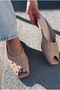 Mystera Nude Matte Leather Women's Slippers - 5