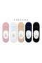 Women's 5-Pack Pink, Black, White, Beige, Dark Navy Blue Bamboo Ballerina Socks