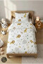 Safari Animals Patterned 100% Cotton Single Child Duvet Cover Set with Sheet - 3