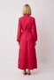 Women's Maxi Dress High Neck Half Placket Belted A-Line Cut Long Sleeve Woven Casual Daily Modern - 5