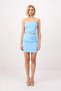 Women's Strapless Mini Dress with Chain Detail, Bodycon Cut, Stretchy Woven, Sleeveless, Short Length, Casual Comfortable - 4