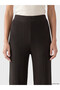 Brown Women's Knitwear Trousers with Elastic Waist - 3