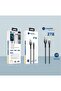 كابل بيانات USB إلى Lightning، أسود، معدني وسيليكون، 2 متر، شحن سريع 27 واط، طراز CA52 عالي الجودة، متوافق مع آيفون - 8