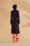Girl Waitress Boy Hijab Swimsuit Patterned Underneath Orange Belted Black G2311 - 6