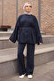 Navy Blue Shirt and Trousers Modal Suit - 2
