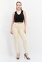 Women Skinny Fit High Waist Camouflaged Cargo Pants, Beige - 4