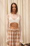 Yenka Basic Thin White Knitwear Crop - 2