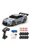Drift RC Car1:24 Scale RC GTR Sports Car, 20cm Length, Remote Control Racing Model with LED Lights, 4WD, Extra Drift Tyres
