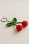Hand Knitted Cherry Keychain Car Key Ornament Women's Bag Accessory - 4