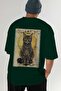 97 Cats for Cat Lovers Printed Green Oversize T-Shirt 100% Cotton Unisex Cat Lover Premium Design - 6
