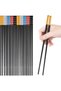10 Pairs Fiberglass Chopsticks, Non-Slip Chopsticks, Dishwasher Safe for Chinese style Japanese Food Cooking Chopstick (9.5 inch Five colors)