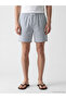 Nevavm Short Length Striped Men's Swim Shorts with Difference - 2