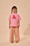 Strawberry Print Oversize Cotton T-Shirt Pink