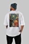 For the Love of Cats 110 Cat Printed White Oversize T-Shirt 100% Cotton Unisex Cat Lover Premium Design - 4
