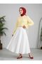 Sleeve Tunnel Collar Ruffle Tunic-Yellow - 2