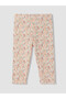 Nevavm Floral Patterned Ribbed Girls' 3/4 Length Leggings with a Difference - 2