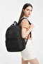 Large Size Laptop Compartment Multi-Pocket Waterproof Crinkle Fabric High School School Bag Black - 6