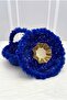 Cobalt Blue Bridal Henna Night Tray and Basket, with Flowers and Complete Sequins and Pearls, Wedding Ceremony - 2