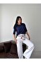 Premium Viscose Sausage Collar Half Sleeve Comfortable Fit Flexible Summer Knitwear Blouse - 5