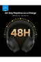 BWH-01 AuraMax ANC Wireless Headphones Bluetooth 6.0, Over-Ear HiFi Deep Bass with 40H Playtime - Black - 3