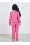 Girls Textured Long Sleeve Shirt and Pyjama Set - 5