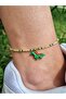 Natural Stone Anklet with Dinosaur Figure |   Fun Summer Detail |   Cat's Eye Stone - 2