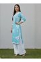 Blue Pure Cotton Embroidered Kurta Set - FFT8069 | Blue-7XL - 2