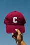 Club Letter Series - C Letter Embroidered Hat |   Merlot - 4