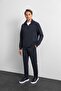 Black Men's Stand Collar Regular Fit Sweatshirt B35W12002 - 2