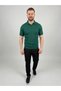 Men's Summer Knitwear Woven T-Shirt Short Sleeve Polo Collar T-Shirt - Dark Green - 2