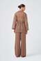 Women's Mesh Detail Suit Brown 31087 - 6