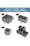 (U42) 6 Pack Foldable Drawer Organizers for Clothes, Underwear, Scarves (Grey) - 2