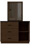 Pera Dresser with Mirror | Durable Vanity Table | Dressing Makeup DeskL120xW44.5xH181.5cm - Walnut/Black Marble - 5